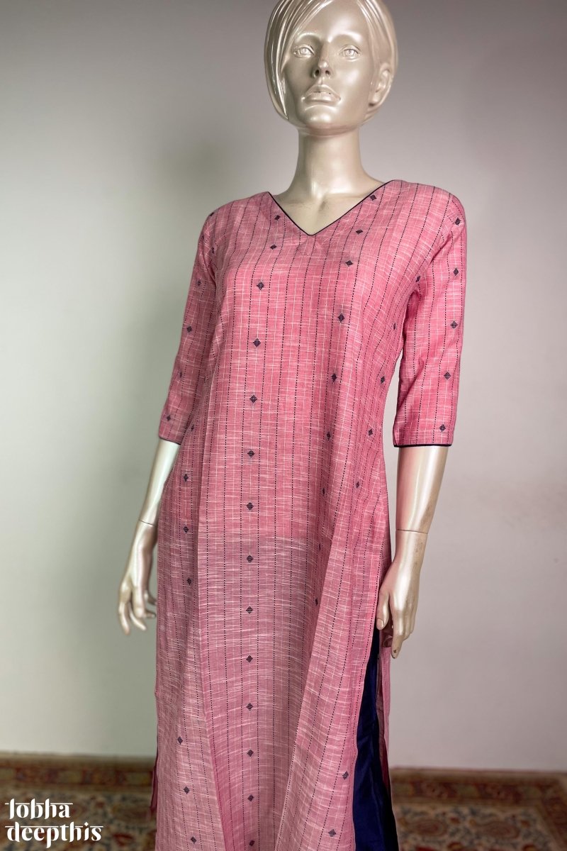 Ladies Beige Textured South Cotton Kurti, Size: M at Rs 280/piece in  Bengaluru